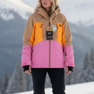 New Picture Organic Womens Snow Jacket Fresya Cashmere Rose Sz XS 20k Waterproof
